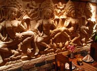 Wall carving in the Old Siam Hertford.